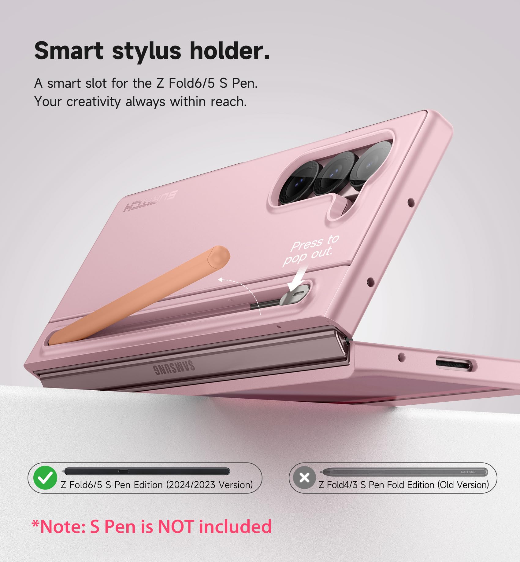 Amazon.com: SURITCH for Samsung Galaxy Z Fold 6 Case with  