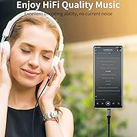 Vista 3 de Cable USB C a conector de audio auxiliar de 3.5mm (2-Pack de 3.3 pies), cable tipo C a auriculares de 3.5mm para estéreo de coche para iPhone 15 16