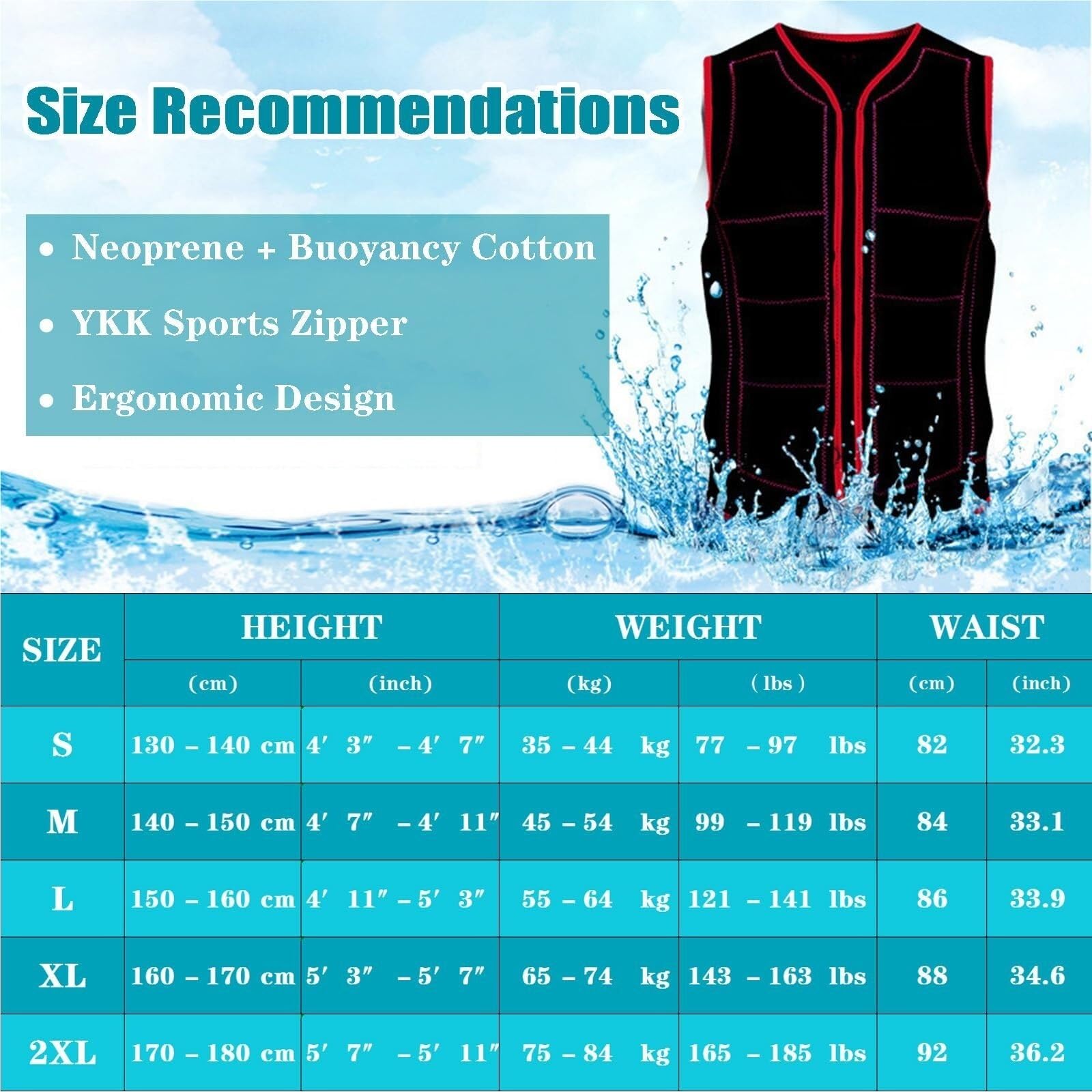 Surfjacke for Schwimmen, Kajakfahren, Bootfahren