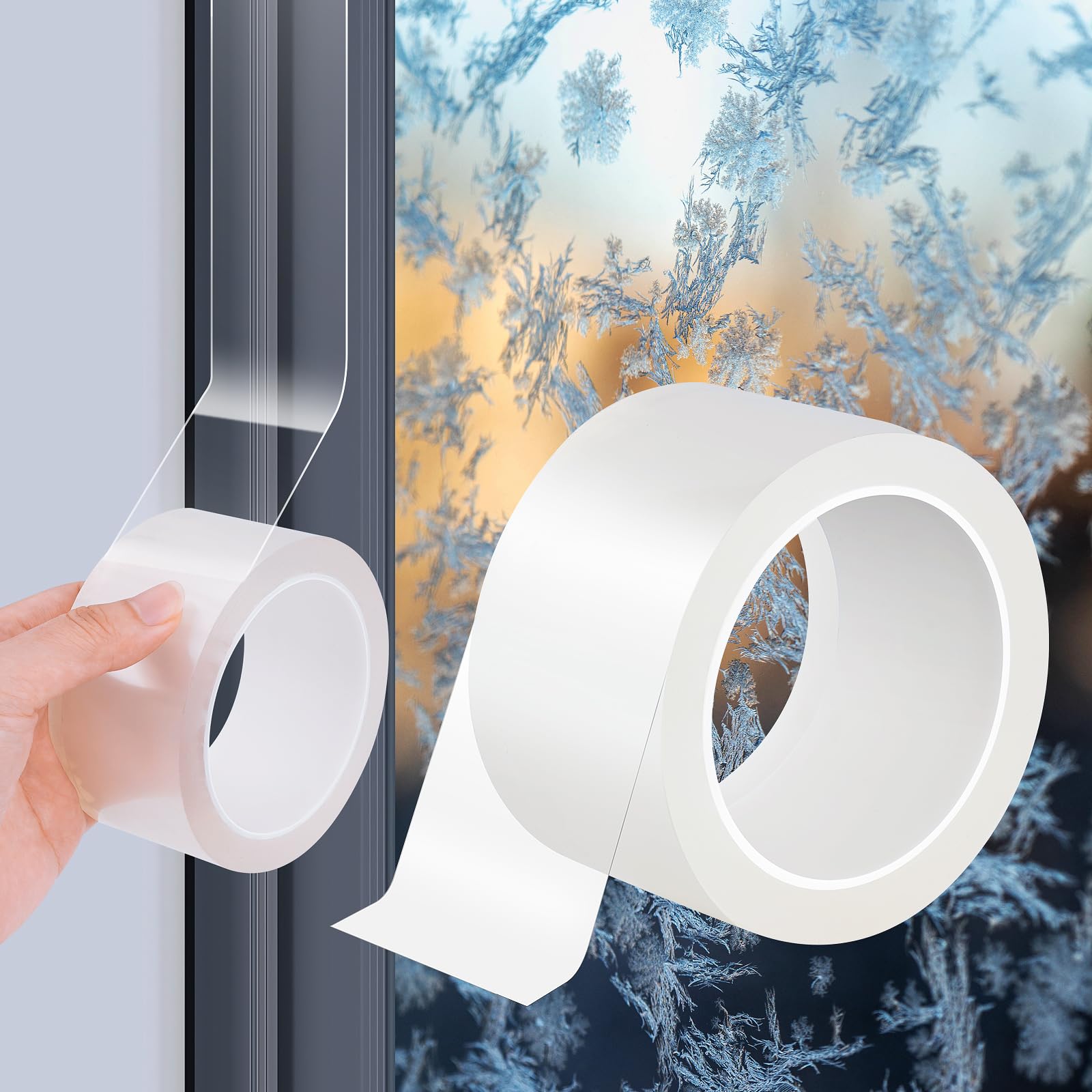 BQMEZRNUS Window Weather Sealing Tape 7cm x 10m Clear Sealant Tape for Winter Waterproof Window Draft Isolation Sealing Film Tape for Door Draft Stopper Adhesive Tape with Clean Removal