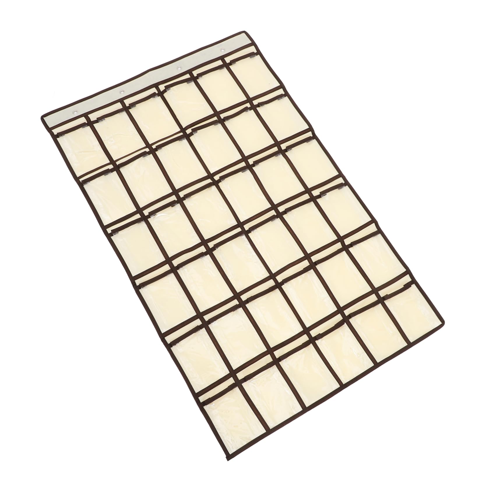 KICHOUSE Transparent Pocket Chart Organizer with Clear Pockets for Cell Phones Calculators Wall Hanging Storage for Classroom Office and Home Use