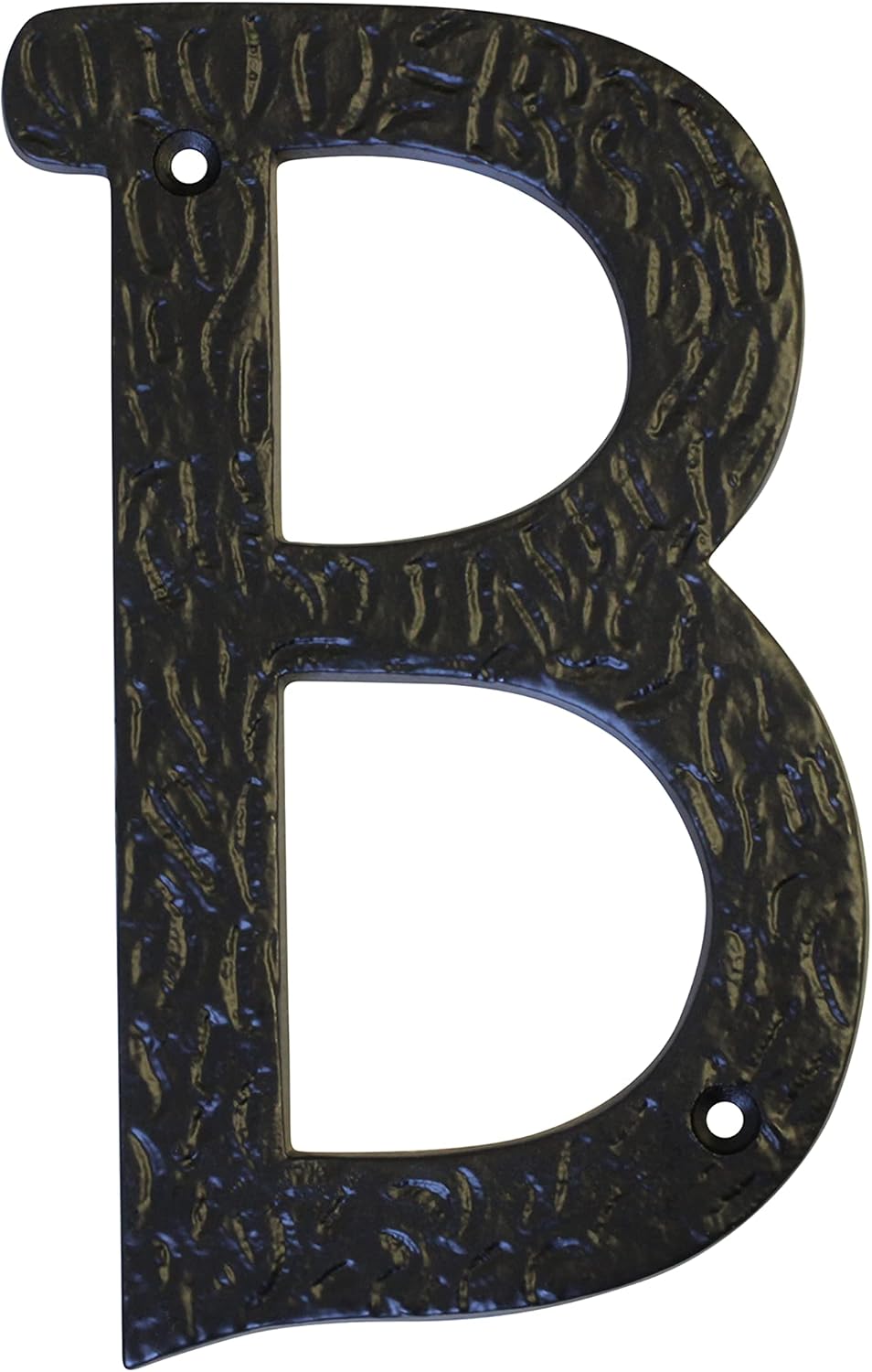 RCH Hardware 830B-BLK152 Decorative Solid Cast Iron 6 Tall House Address Letter B, Matte Black Finish, Matching Screws Included
