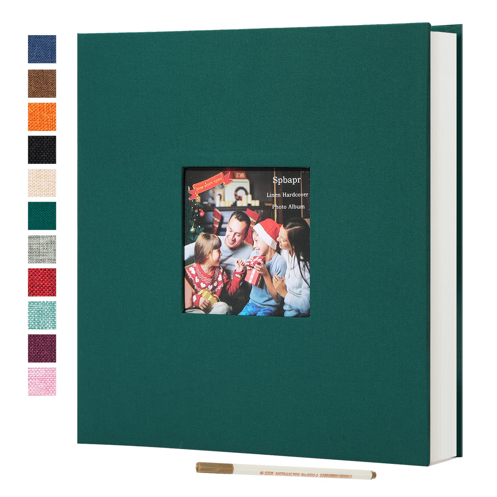 Large Photo Album - Linen Cover, Self Adhesive Pages -10