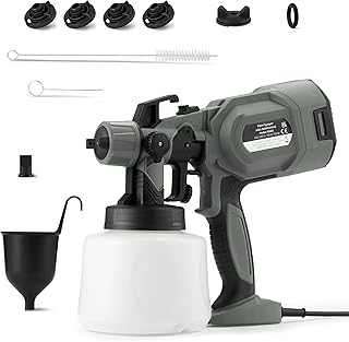 Amazon Basics Electric Paint Sprayer 700W with 1,200ml Container, 4 Nozz...