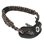 SUNYA Archery Bow Wrist Sling, 550 Paracord Strap Comfortable on Hand.100% Full Grain Leather Yoke, Multiple Camo Colors.Fit Compound Bow Stabilizer & Recurve. (Ultra Camo38)