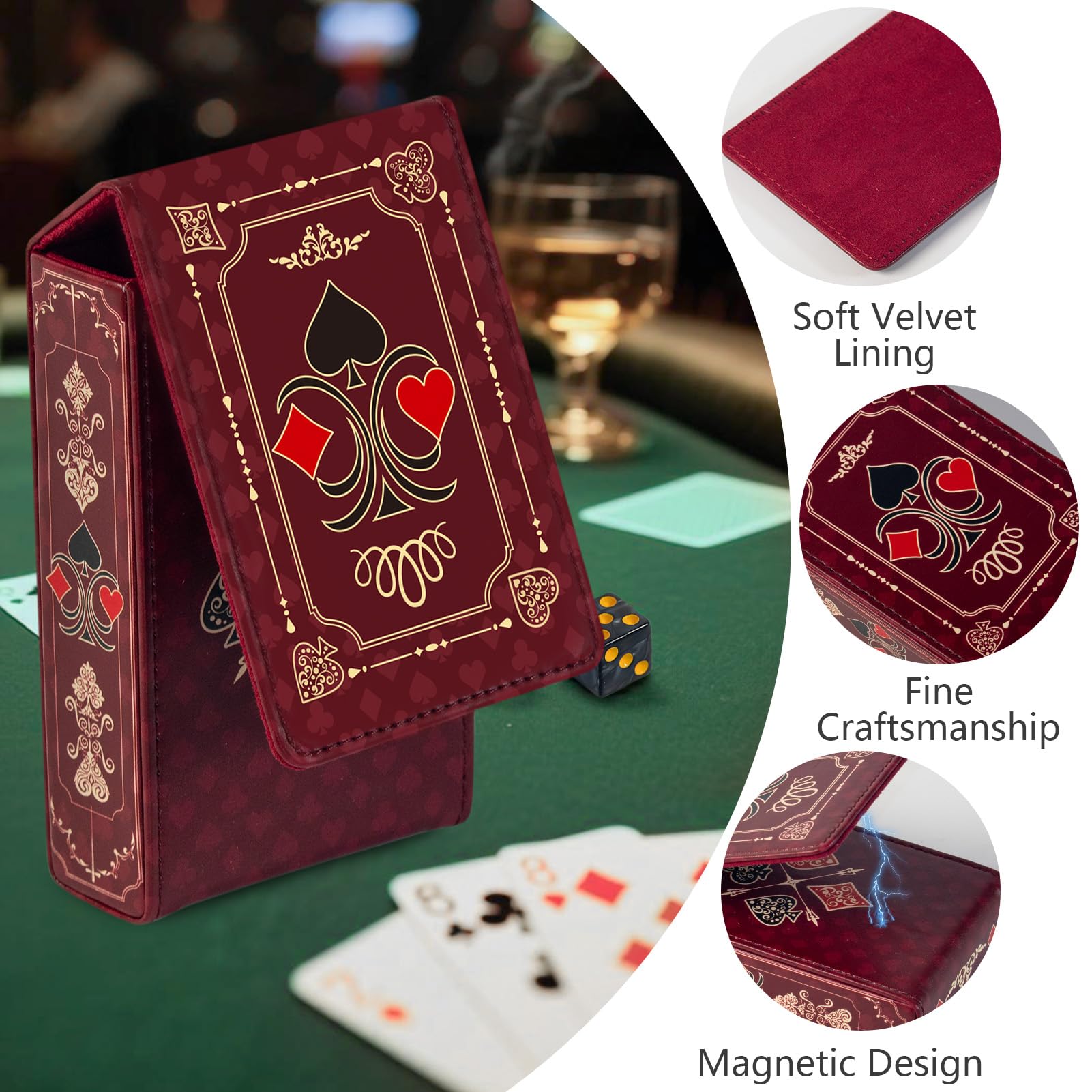 Leather Playing Card Box - Protect Your Cards -4