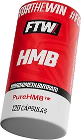 FTW HMB Hidroximetilbutirato 1500mg em Cápsulas, Suplemento Alimentar com Derivado da Leucina, Prático e Sem Glúten – 120 Cápsulas