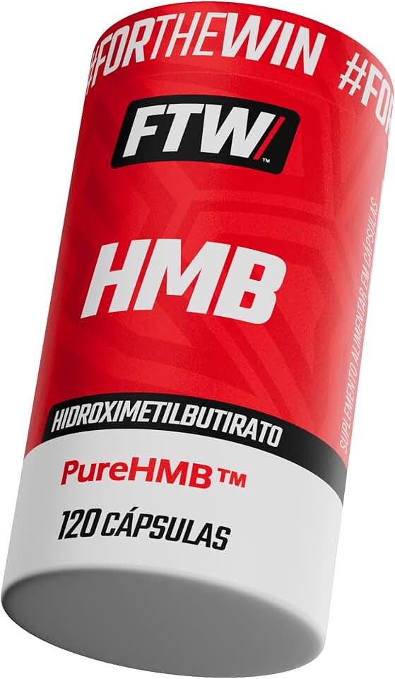 FTW HMB Hidroximetilbutirato 1500mg em Cápsulas, Suplemento Alimentar com Derivado da Leucina, Prático e Sem Glúten – 120 Cápsulas