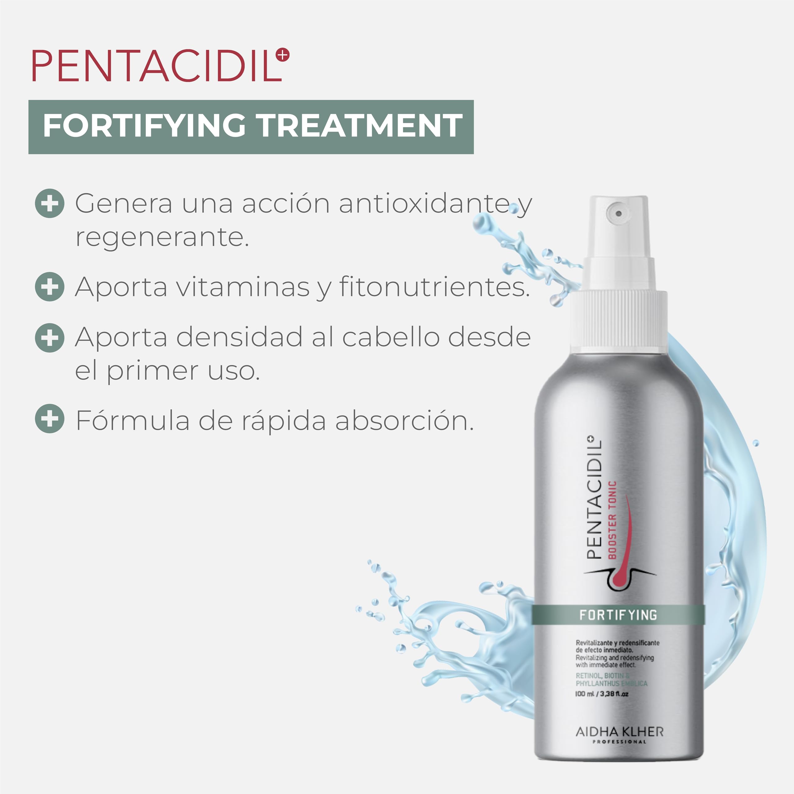 Pentacidil Fortifying Treatment (100 ml) – Tratamiento en formato tónico para fortalecer la fibra capilar frágil y debilitada