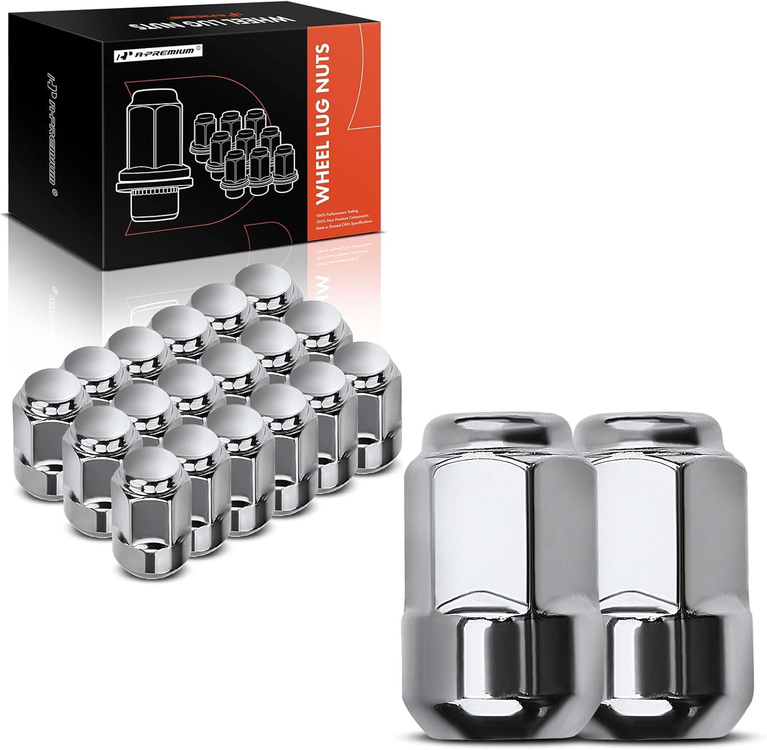 A-Premium 20Pcs M12-1.5 Wheel Lug Nuts Compatible with Honda CR-V Civic Accord Pilot Odyssey Fit HR-V Crosstour Insight Acura TSX ILX TL Isuzu Oasis