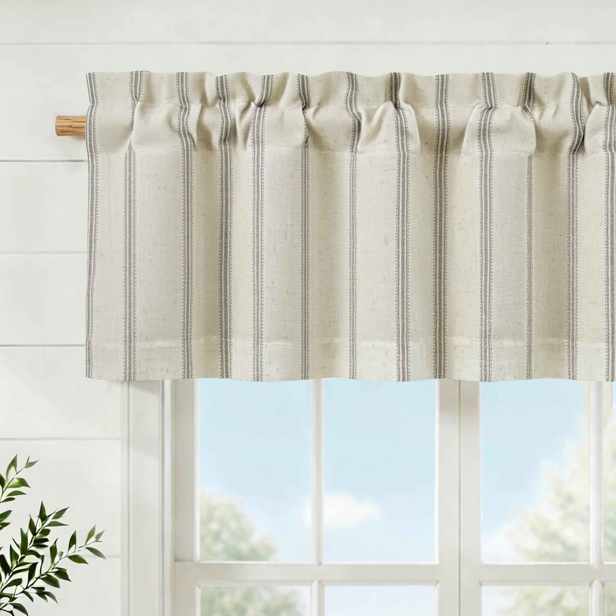 DriftAway Farmhouse Linen Valance Rod Pocket