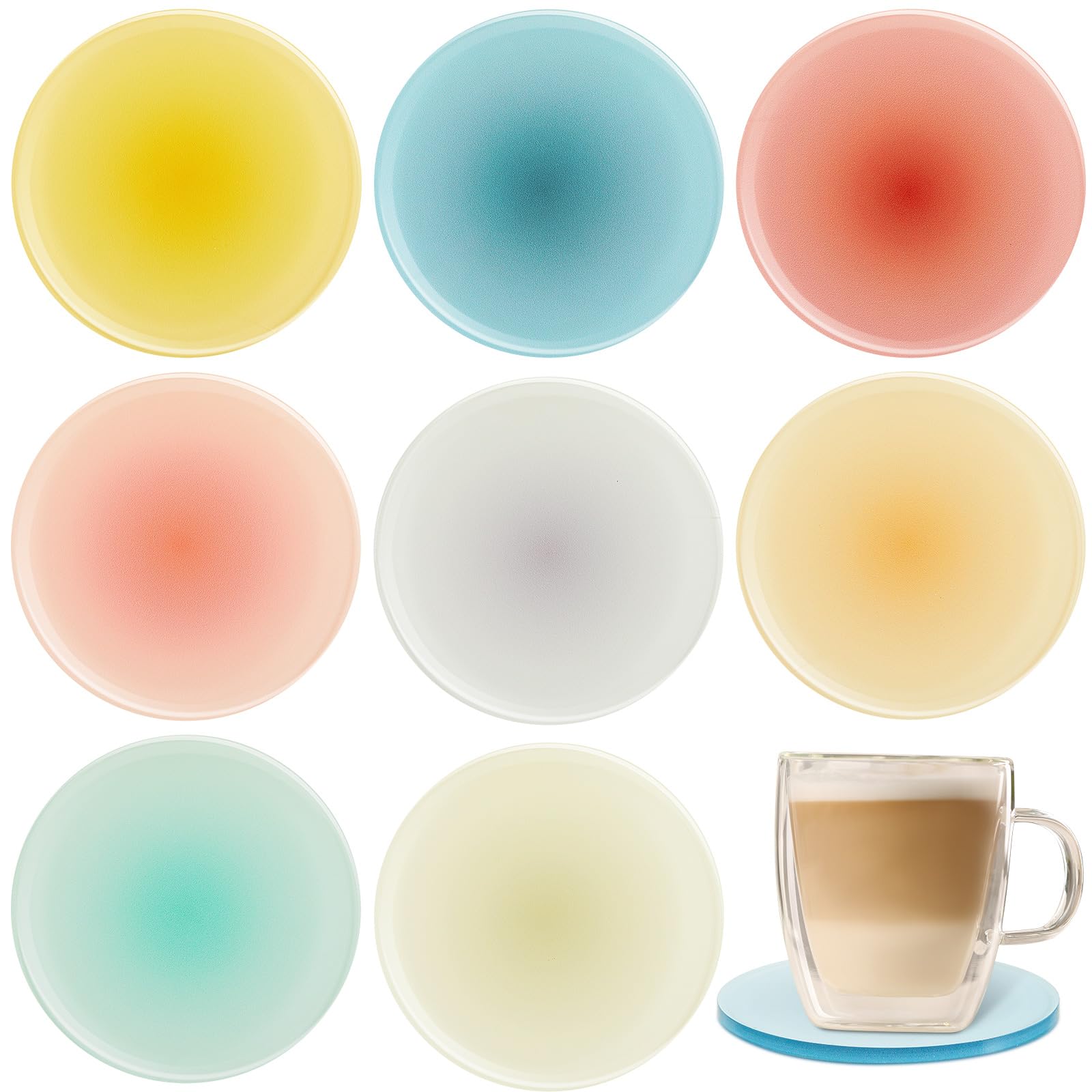 Jolis dessous de verre ronds multicolores : une idée cadeau originale