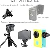 حامل كاميرا محول حامل ثلاثي القوائم من الألومنيوم مقاس 1/4 بوصة DJI Osmo Action 4 5 Pro/Gopro Hero 13 12 11/Insta360 X5/AKASO/Apexcam M80Air متوافق مع كاميرات الحركة، محول حامل كاميرا الحركة