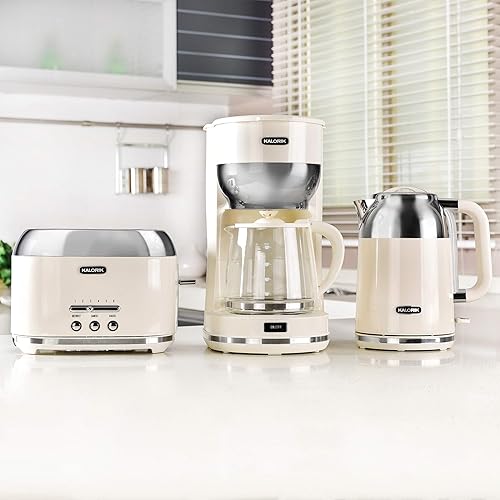 Miniatura 6 de Kalorik Cafetera retro Mid-Century de 10 tazas, color crema