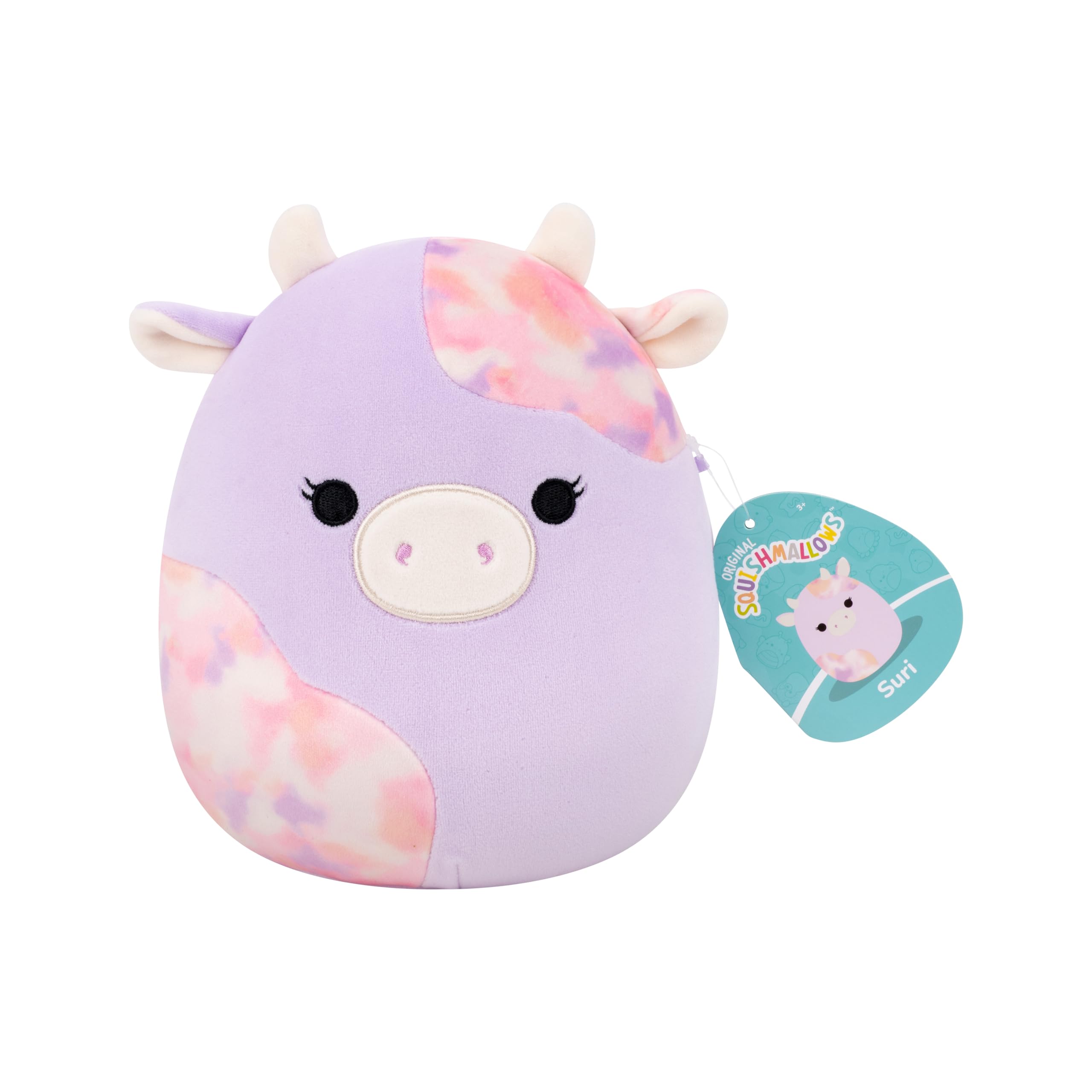 Squishmallows Original 7.5-Inch Suri the Light Pink Cow, 7.5 Inches