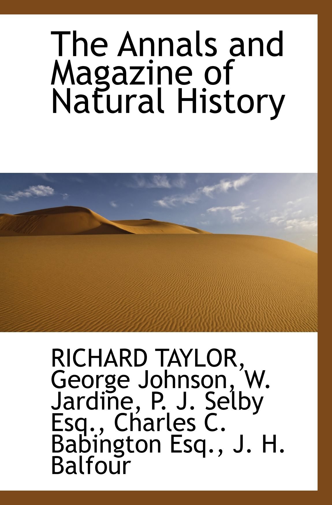 The Annals and Magazine of Natural History