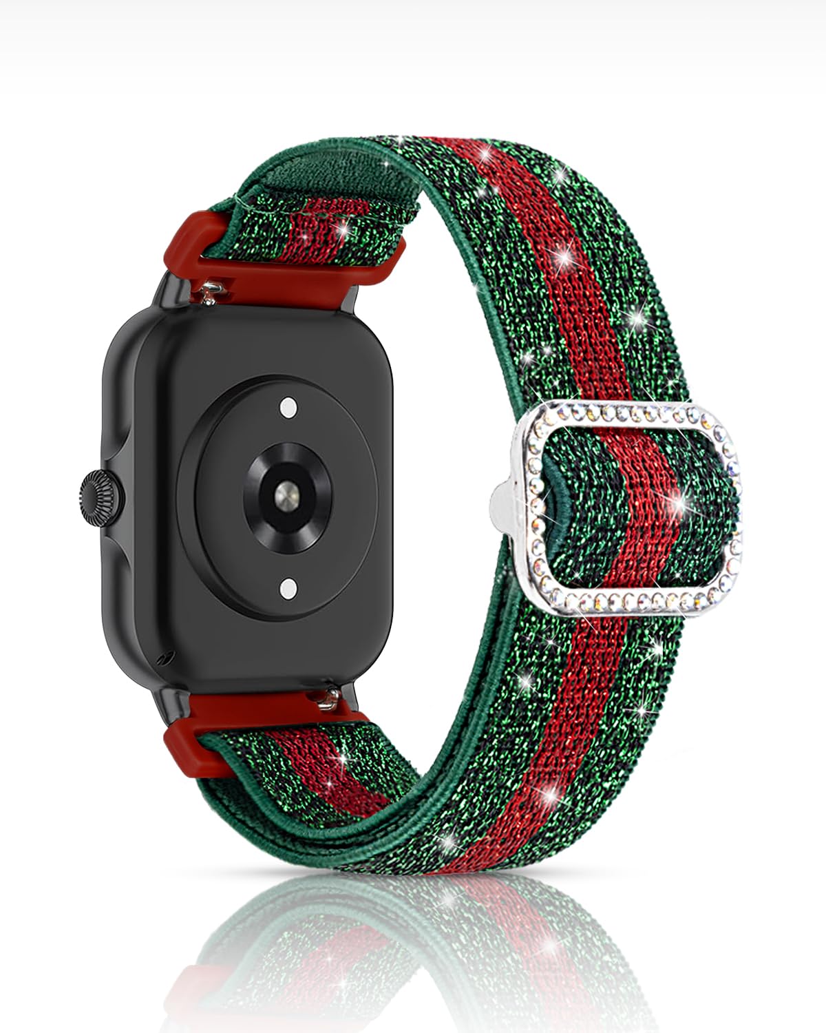 Sparkly Elastic Nylon Bands Compatible with Woneligo Fitpolo Smart Watch IDW13 22mm Stretchy Straps for TOOBUR IDW19 ENOMIR