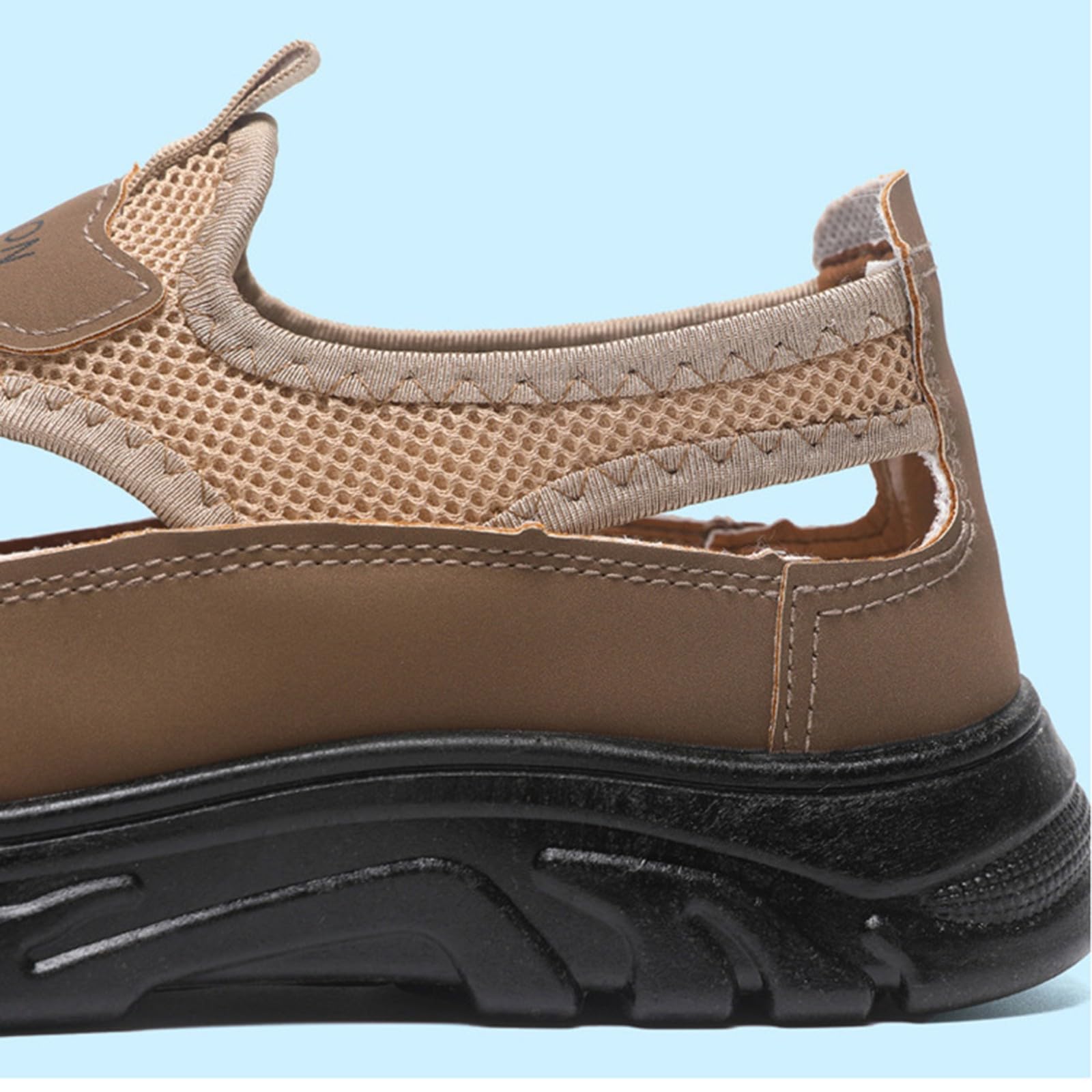 Sandali sportivi da donna – Sandali piatti da donna con suola testurizzata, sandali in rete con supporto per arco plantare, punta chiusa, scarpe da ginnastica all'aperto, escursionismo, trekking