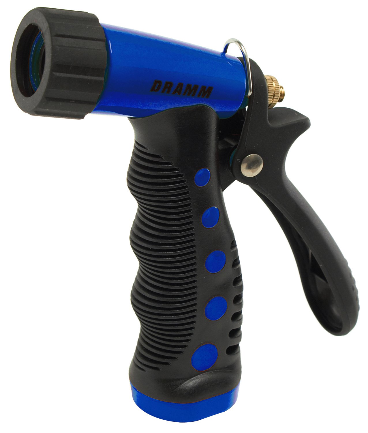 Dramm ColorStorm Premium Pistol Spray Nozzle – Heavy-Duty Adjustable Garden Hose Sprayer with Ergonomic Grip &amp; Variable Water Patterns for Garden, Car, Deck, and Outdoor Cleaning – Blue