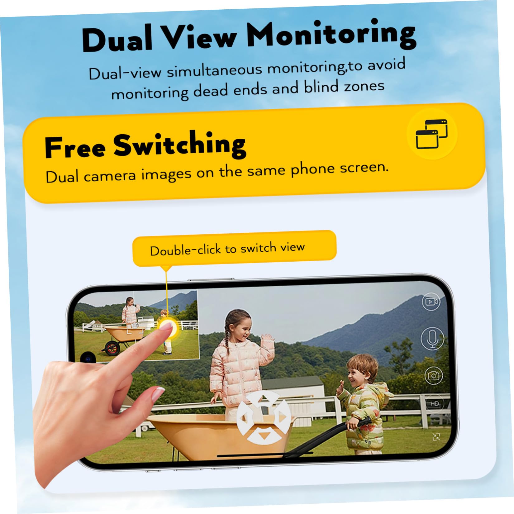 Cabilock Telecamera Solare Wireless da Esterno 5mp Wifi, Zoom 10x, Ip66
