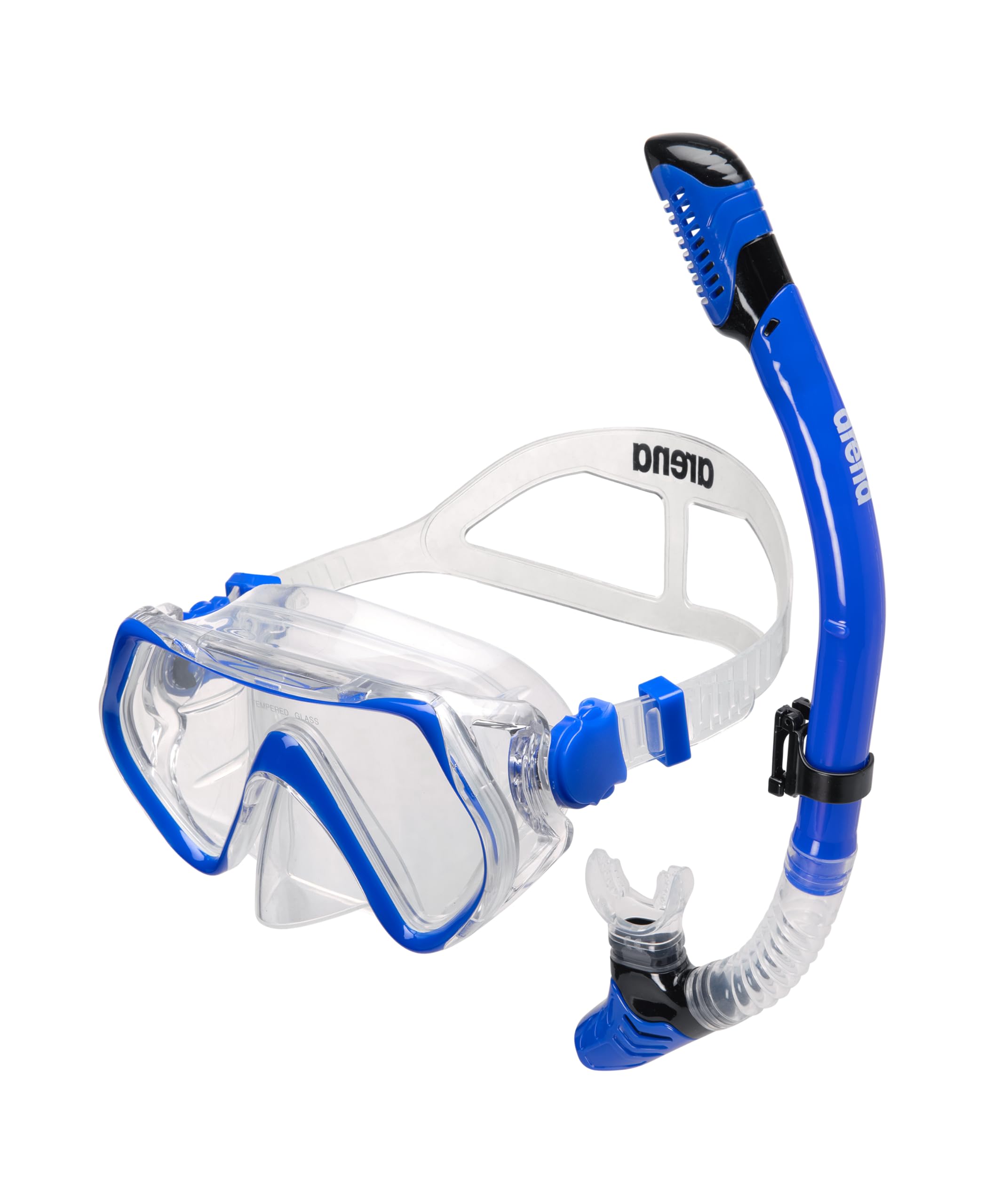 arena Panoramic Mask and Mouthpiece Set for Adults, Unisex Snorkeling Mask, Panoramic Mask with Wide Field of View, Snorkel Set Adults with Anti-Leak Technology, Hypoallergenic Silicone