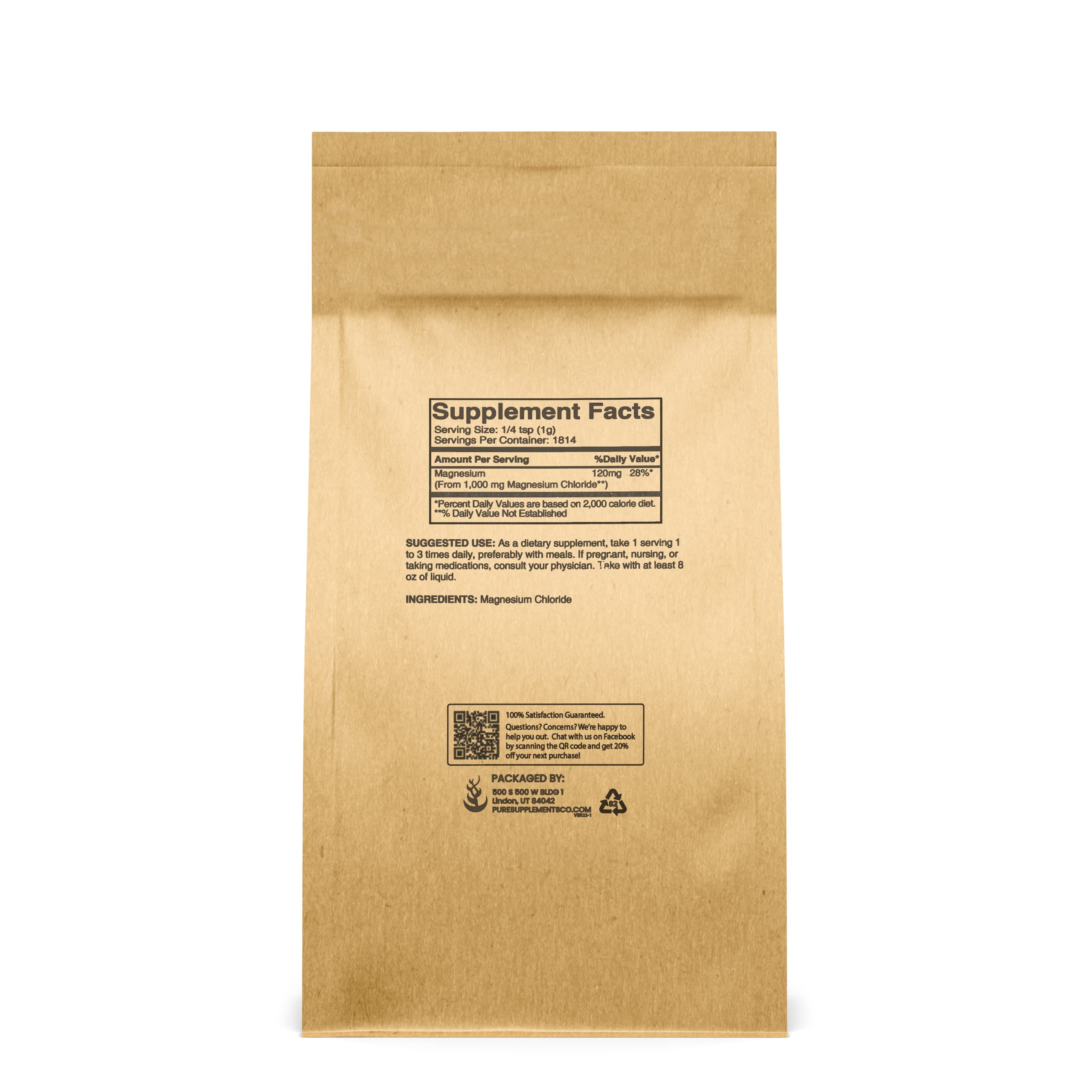 Pure Original Ingredients Magnesium Chloride (4lb) Oral Supplement