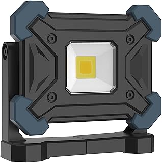 LED Arbeitsstrahler Baustrahler Akku 20W 2000 Lumen dimmbar IP65 USB-C