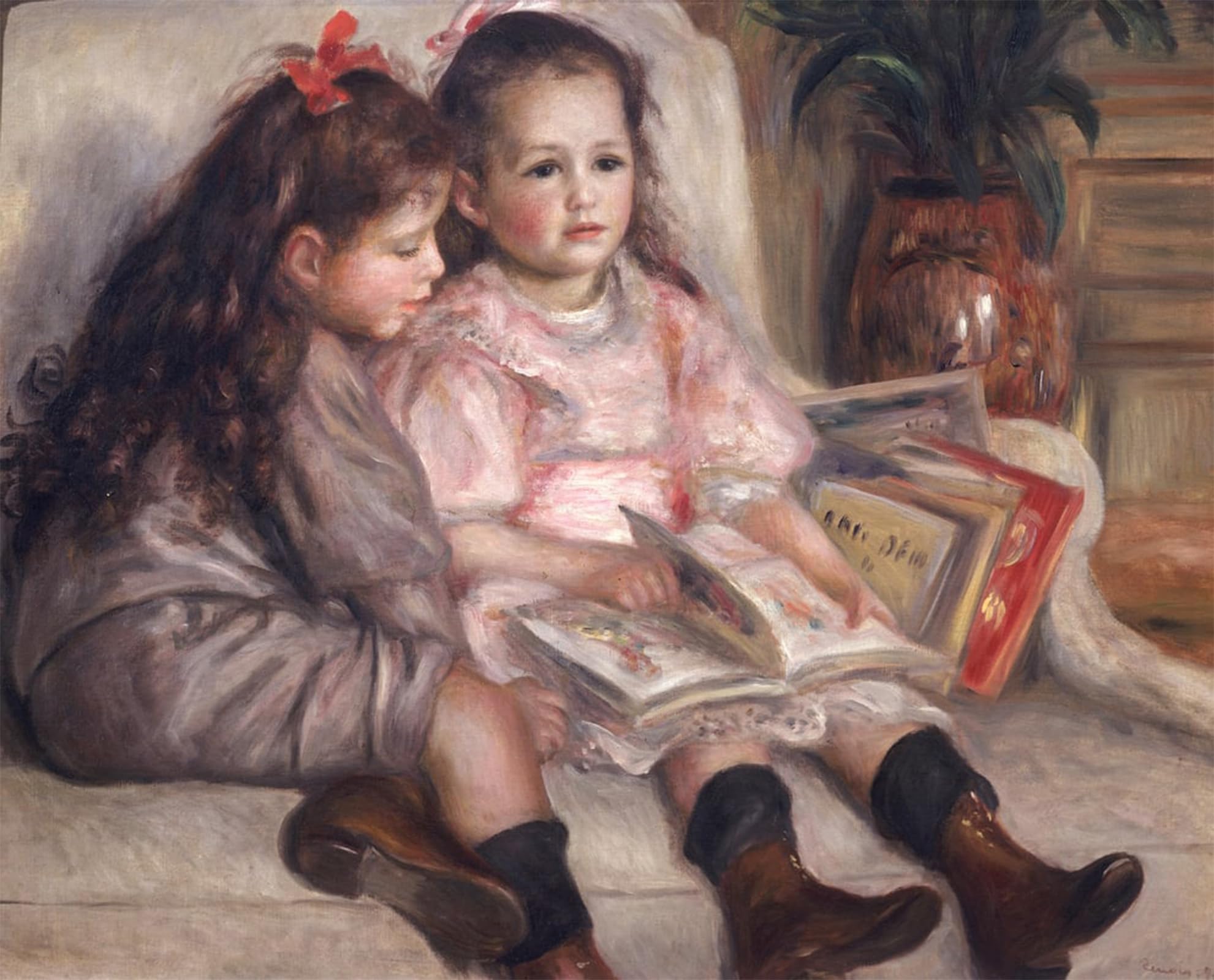 RZHRHJES Abstract Painting Poster Art Print Canvas Print Poster Portraits of Children or the Children of Martial Caillebotte by Pierre Auguste Renoir Landscape Canvas Painting for Home Decor 60x90cm