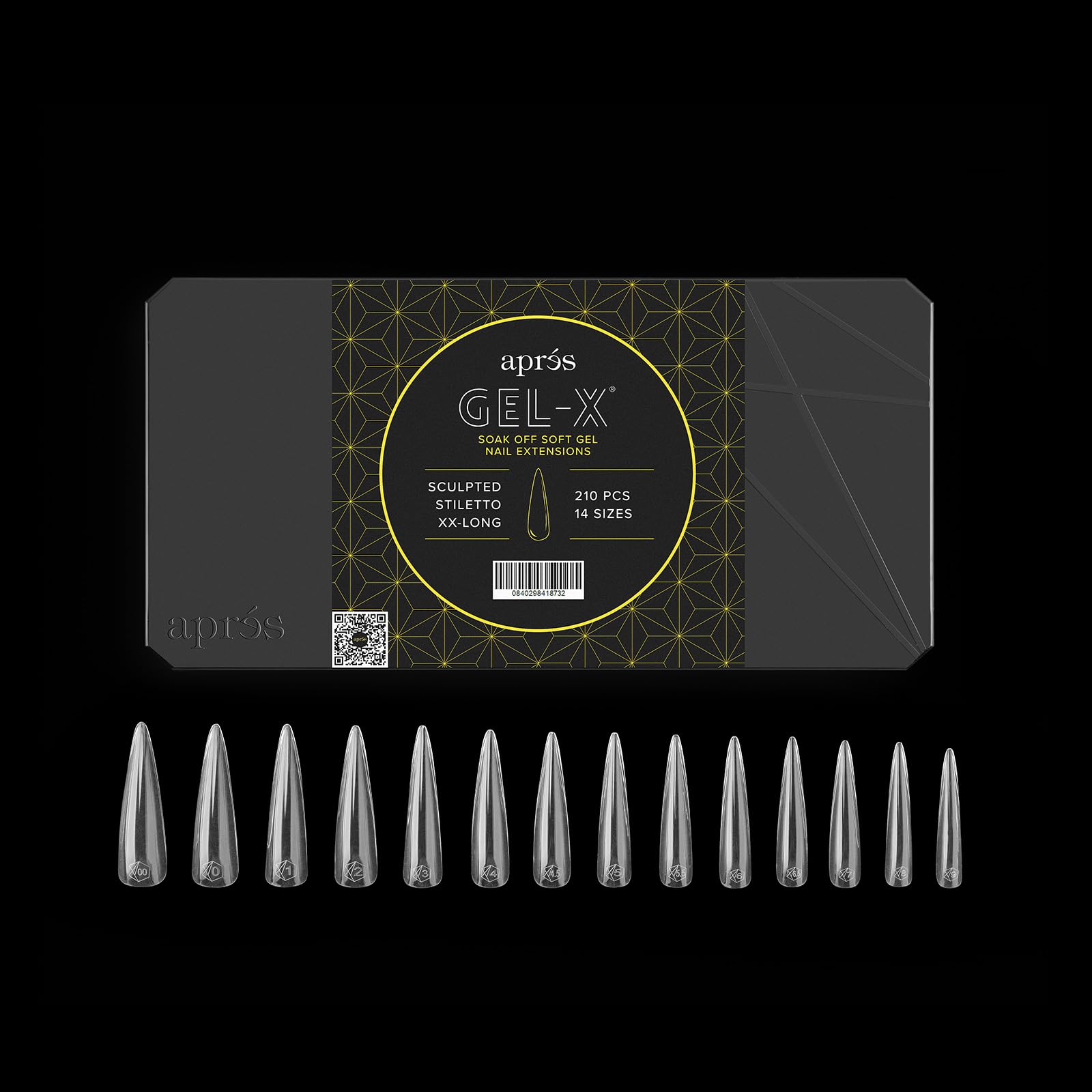 Amazon | APRÉS Gel-X® スティレット型ネイルチップセット｜210枚入り