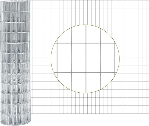 Malla de alambre soldada galvanizada de 4 pies x 100 pies, tela de hardware de 2 pulgadas por 4 pulgadas, valla de alambre de metal para pollo,