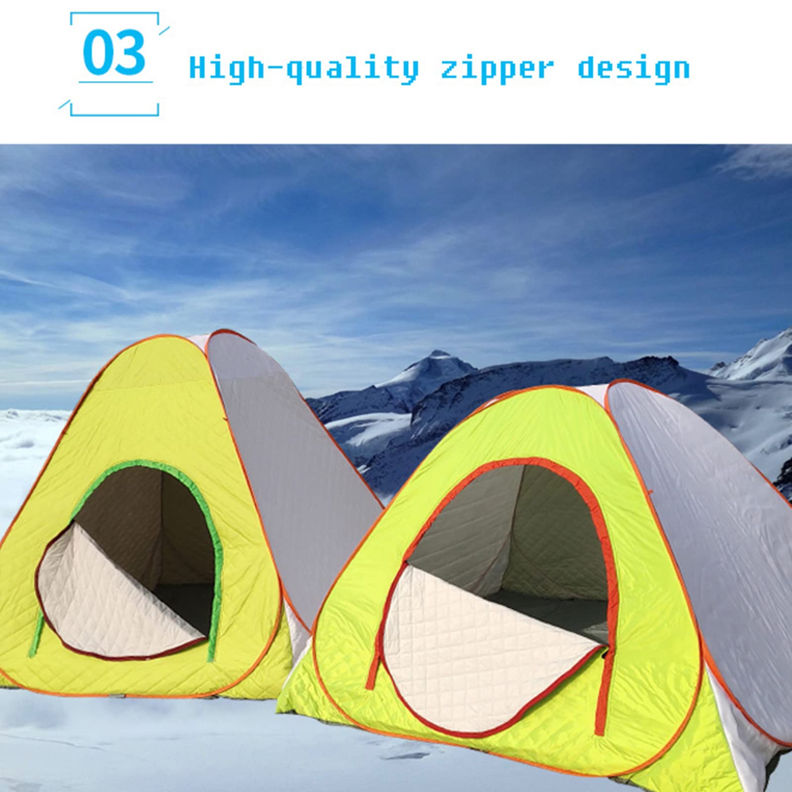 1-2 Person Ice Fishing Shelter, Thicken Cotton Fishing Tent, Warm Outdoor Camping Tent, Zippered Door & Carry Bag for Outdoor Camping Household faucets