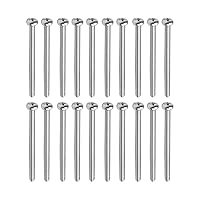 Vista 103 de MroMax 30 tornillos de máquina Phillips de cabeza plana M2 x 0.197 in, acero inoxidable 304 18-8, rosca completa, tornillos de cabeza cruzada gris