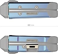 Vista 7 de Ghostek ATOMIC - Funda delgada para Samsung Galaxy Z Fold 5 con parte trasera transparente con parachoques de metal de aluminio de alta calidad