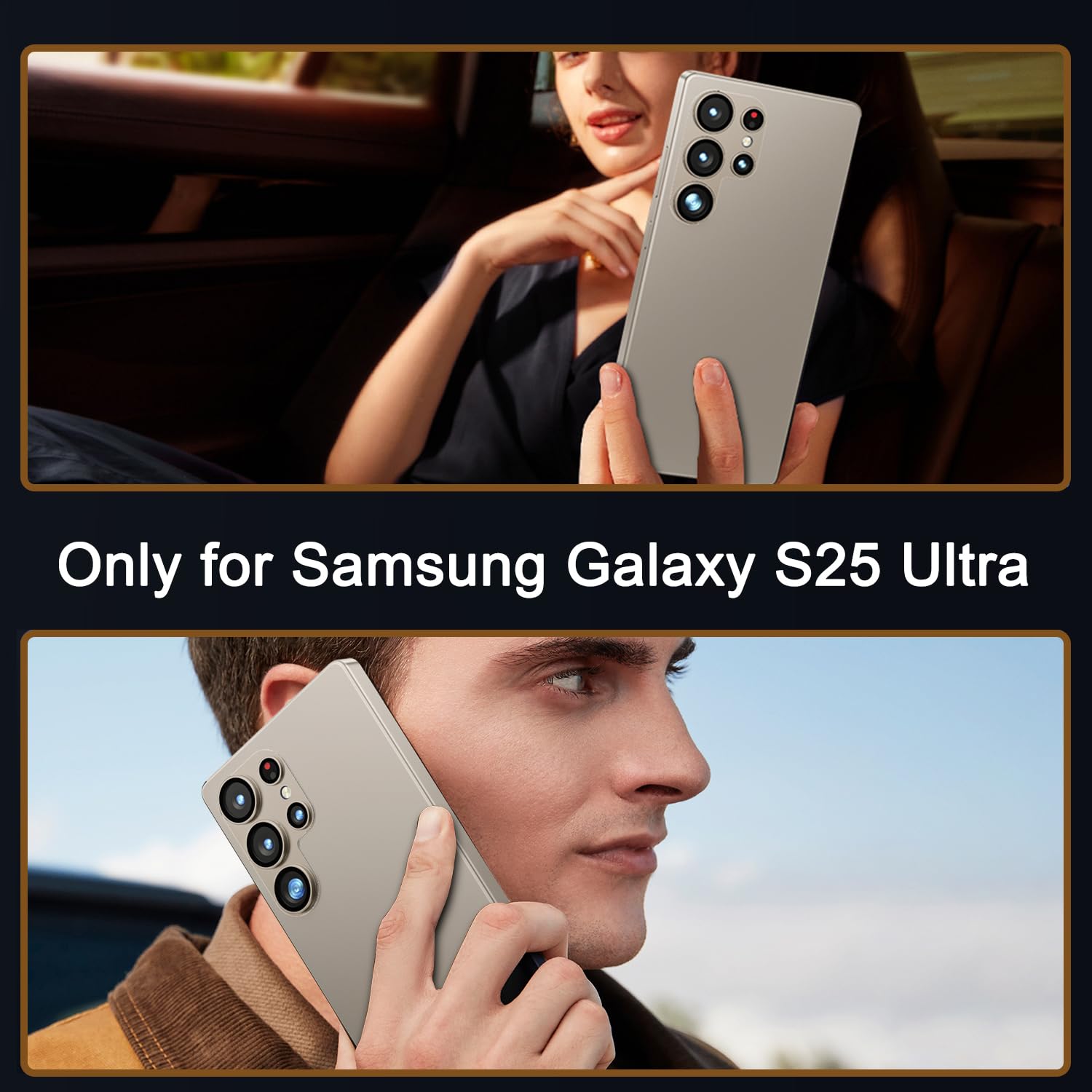 COJOC Protector de lente de cámara para Samsung Galaxy S25 Ultra, cobertura completa, antiarañazos, aleación mate, vidrio templado, protector de pantalla para cámara trasera Galaxy S25 Ultra, gris