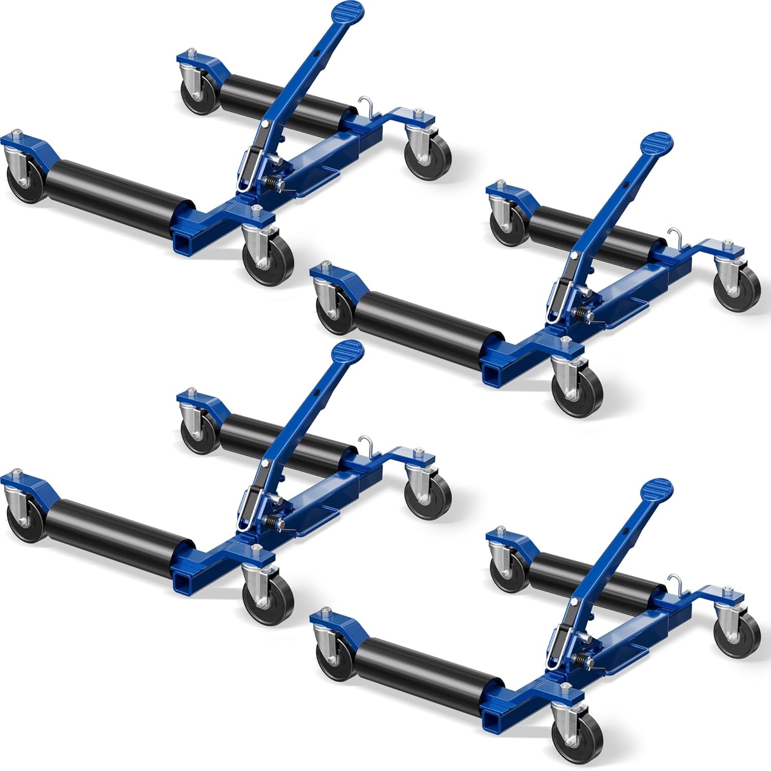 Car Dolly Jack Set of 2, Mechanical 1500-lbs Wheel Dolly, 9'' car Wheel Dolly Positioning Jack, Car Dollies for Vehicle Positioning & Auto Repair Moving, Blue