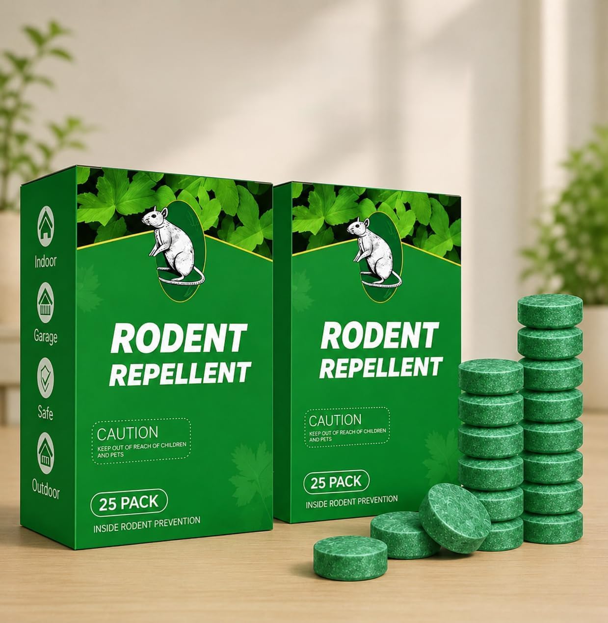 Mouse Repellent Tablets – 25 Pack Natural Rat Repellent for Indoor & Outdoor Pest Control, Long-Lasting Protection (Pack of 2)-image-49