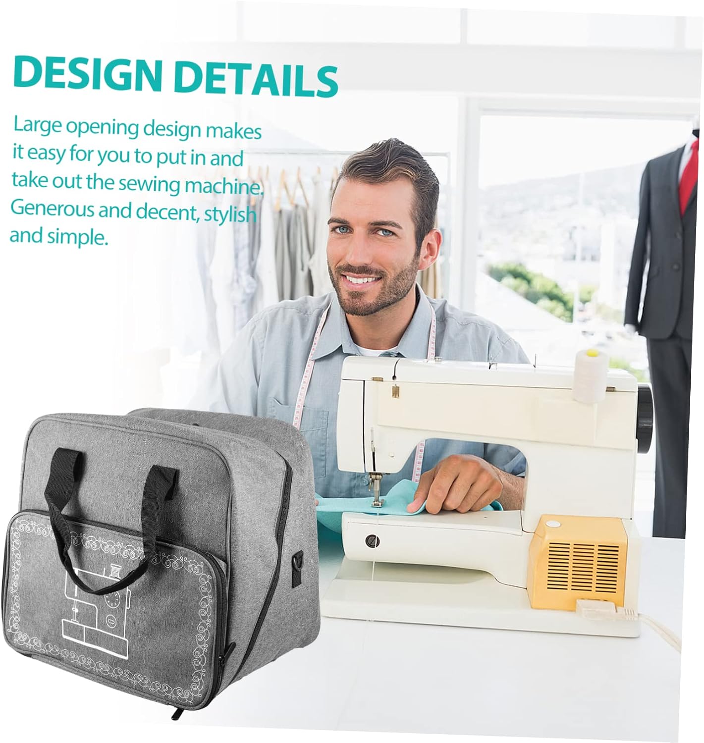 Sewing Machine Storage Bag Portable Travel Case Handle Oxford Cloth Storage Container for Sewing Tools