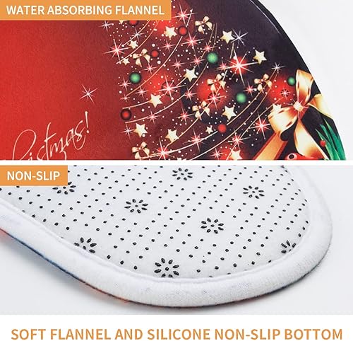 Miniatura 7 de Juego de cortinas de ducha navideñas con alfombrilla de baño (árbol de Navidad)