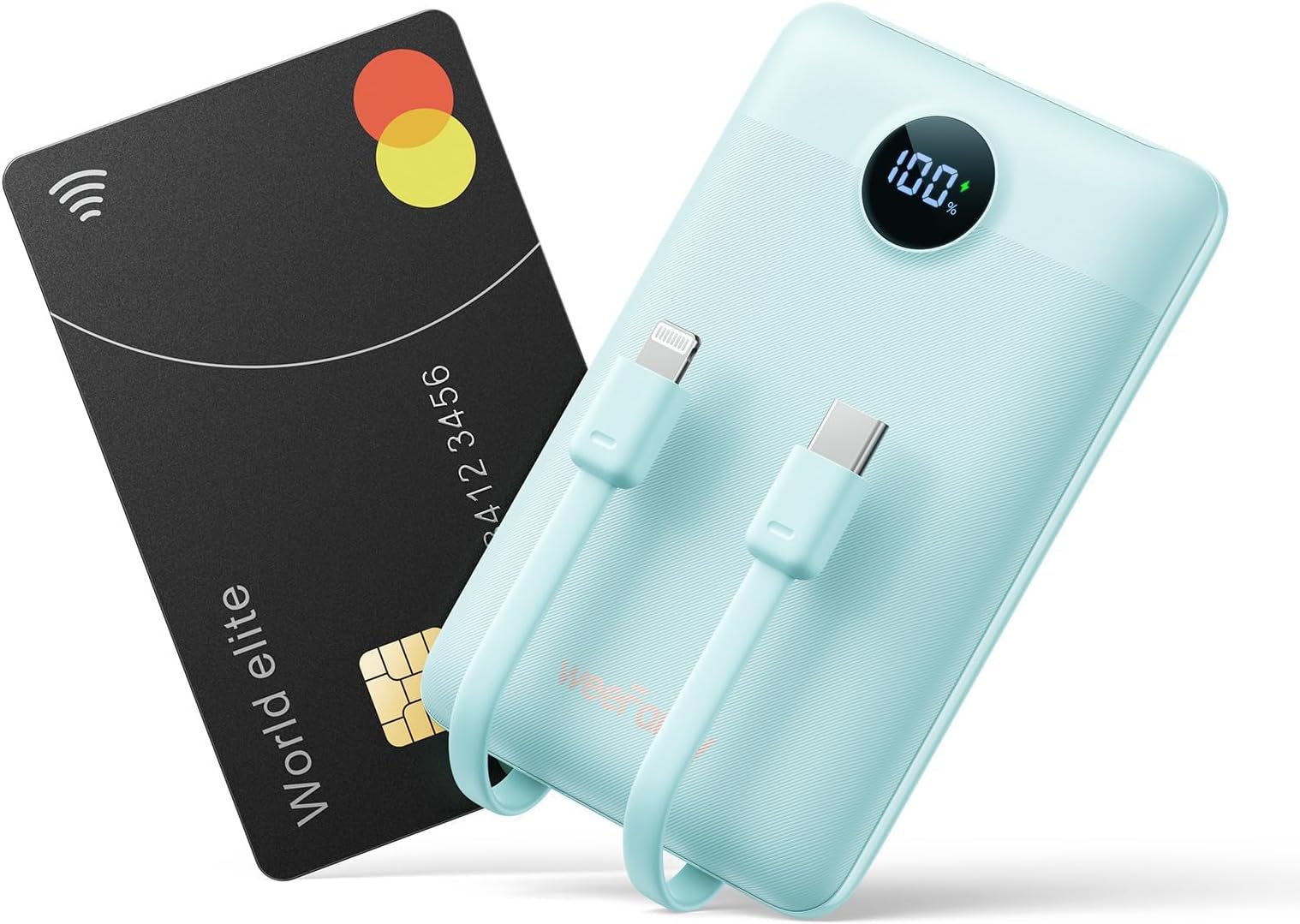 - Mini Portable Charger with Built-in Cables 20W Fast Charging Power Bank USB-C Small Battery Pack 10000mAh Travel Essential Slim Battery for iPhone 17/16/15/14, Samsung 25/24, and More