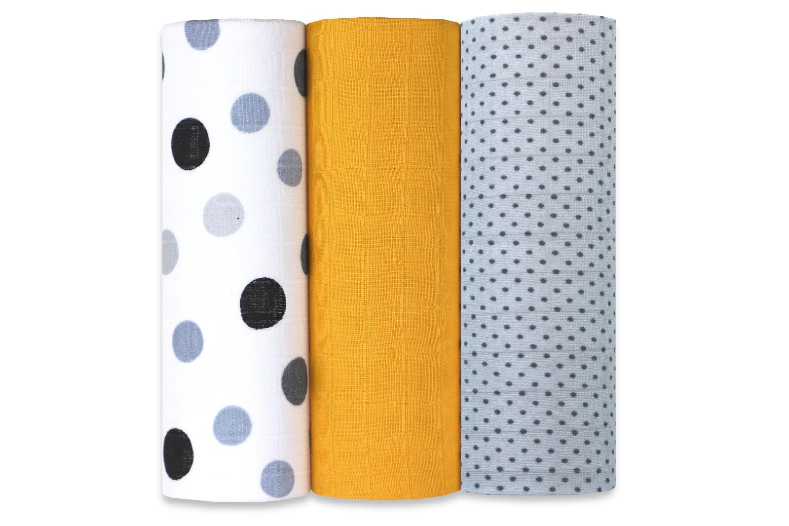 Set 3 Mussole In Cotone Bio Per Neonato - 80x70 Cm, Morbide, Multiuso, Oeko-Tex - Ideali Per Fasciatoio