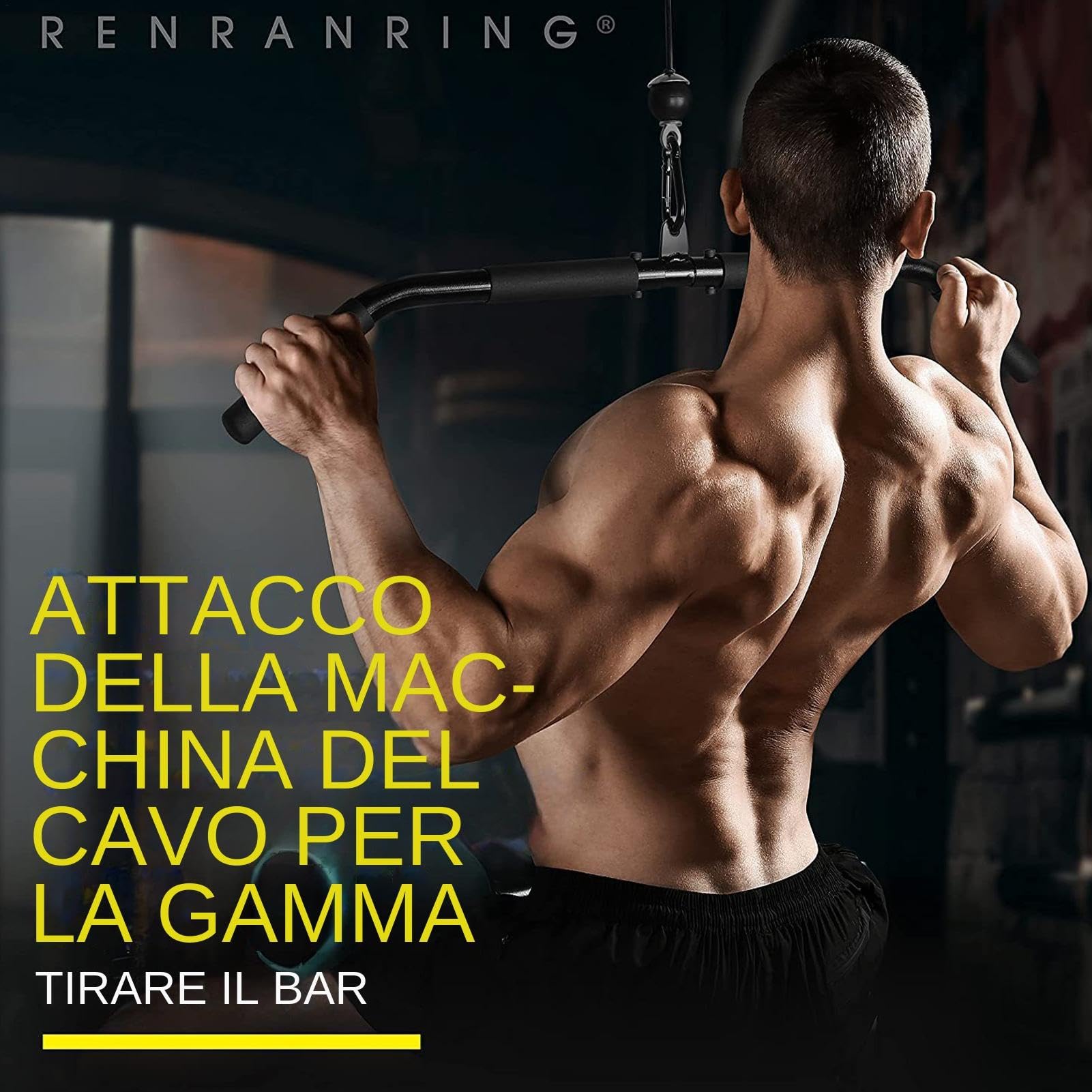 Barra a discesa LAT, TRICEP POLL DOWN ALLEDMENT Barra di tricipite 31 | per palestra domestici per interni o esterni, allenamento, allenamento