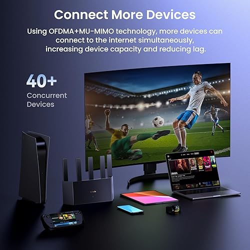 Miniatura 5 de Tenda Router AX3000 WiFi 6 (RX12L Pro) - Router Gigabit de doble banda para Internet inalámbrico, 4 puertos Gigabit Ethernet, soporte VPN, controles