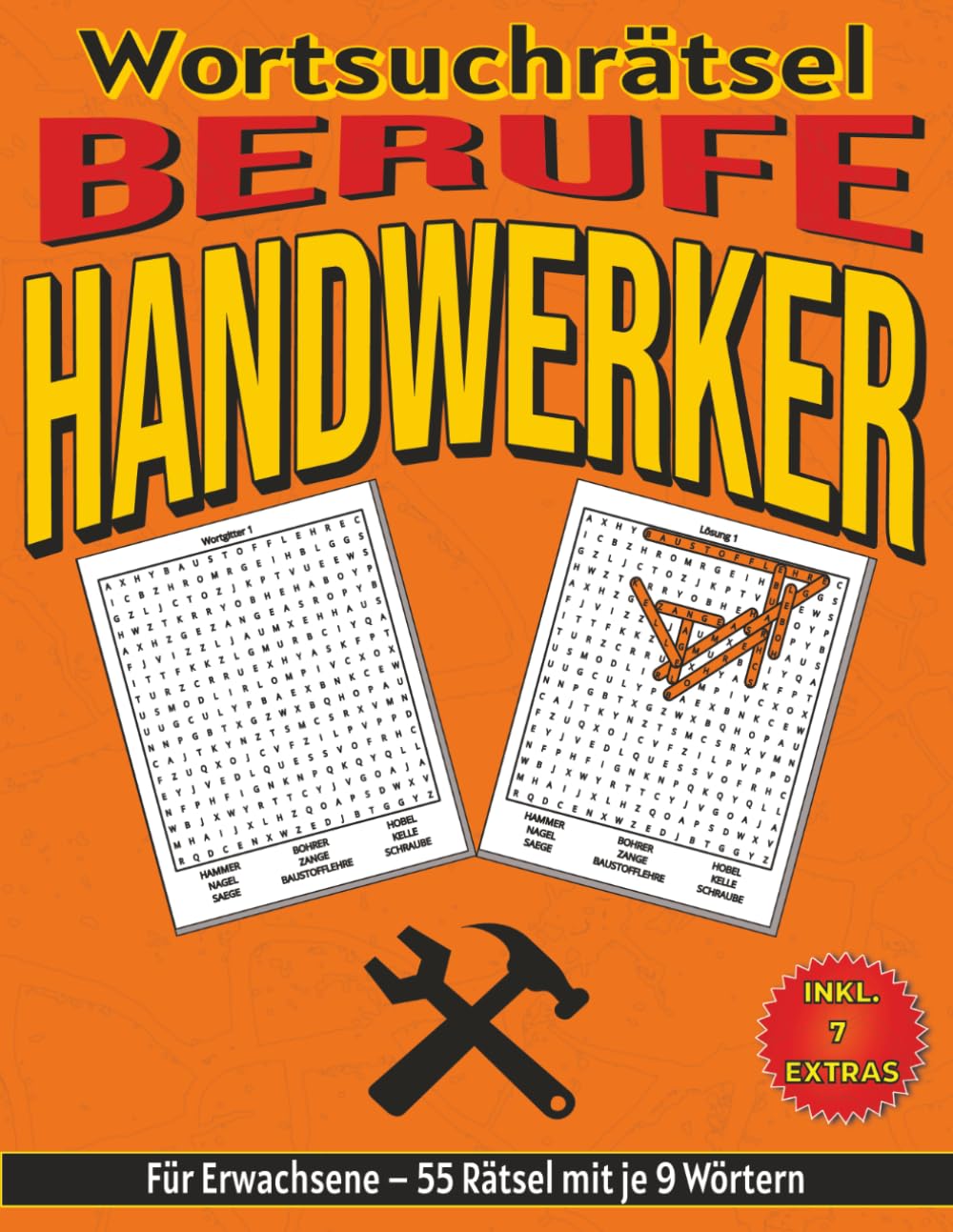 Handwerker – Wortsuchrätsel: Bildschirmfreier Rätselspaß für Geist, Konzentration und Entspannung (Wortsuchrätsel – Berufe)