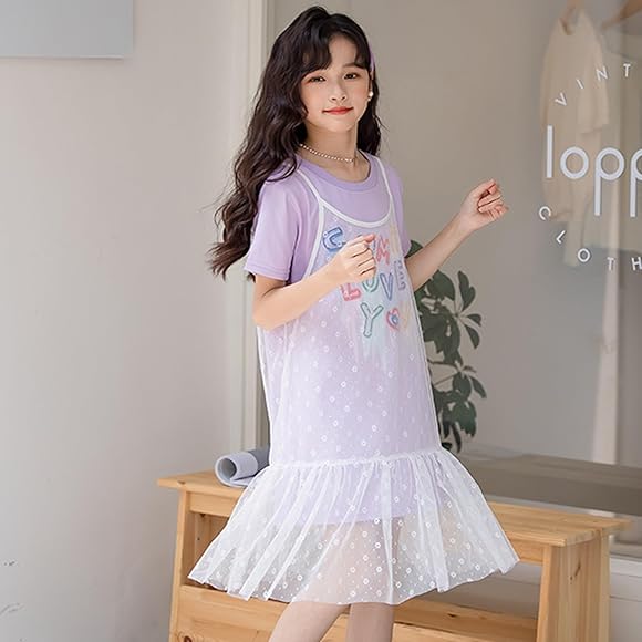 Amazon | [YY-Natuhi] 子供服 女の子 ワンピース ドレス チュニック  