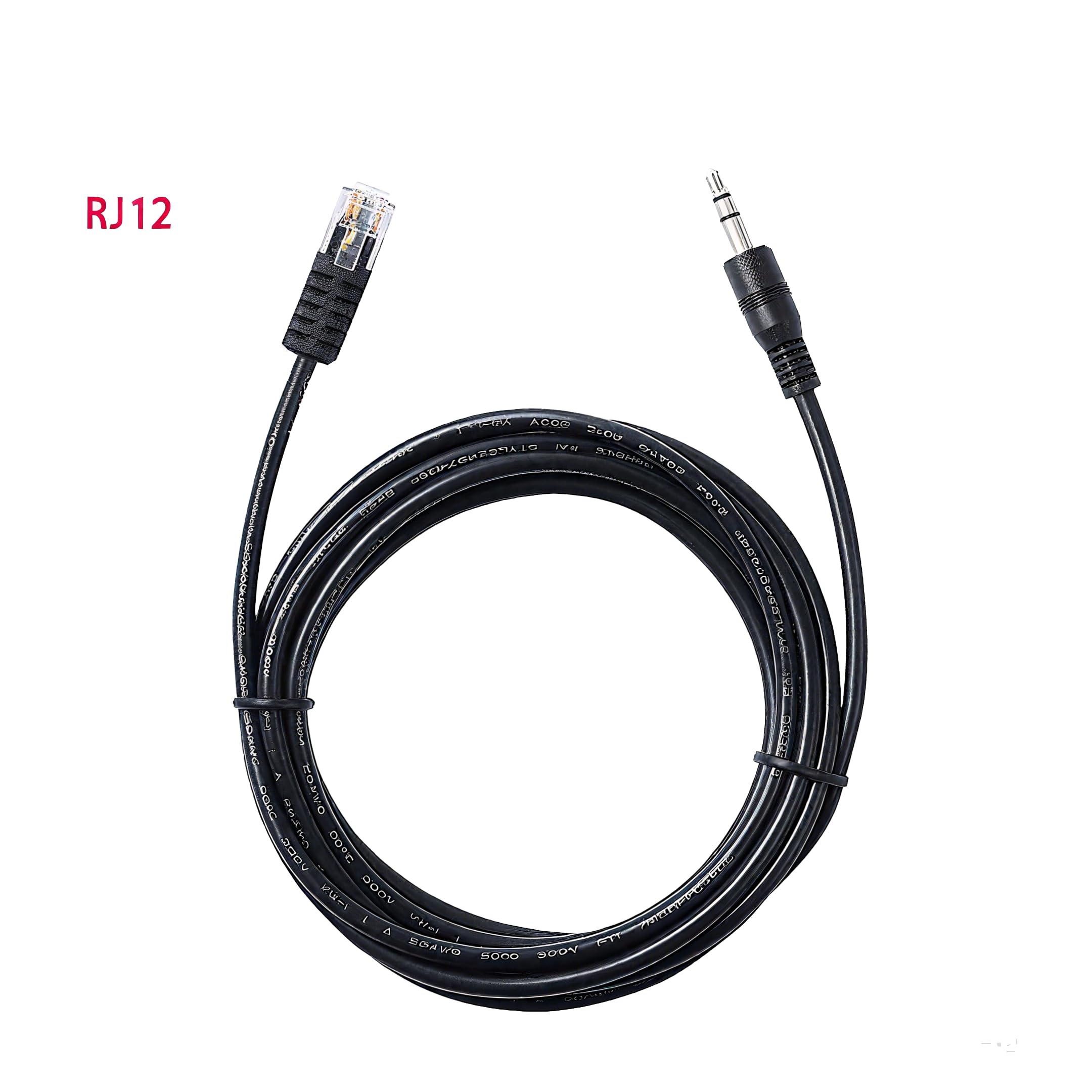Xiusiyt 3.5mm Stereo Jack to RJ12 Cable for Fanatec Handbrake for Connecting Clubsport Wheel Bases/Racing Wheels,Length 2m