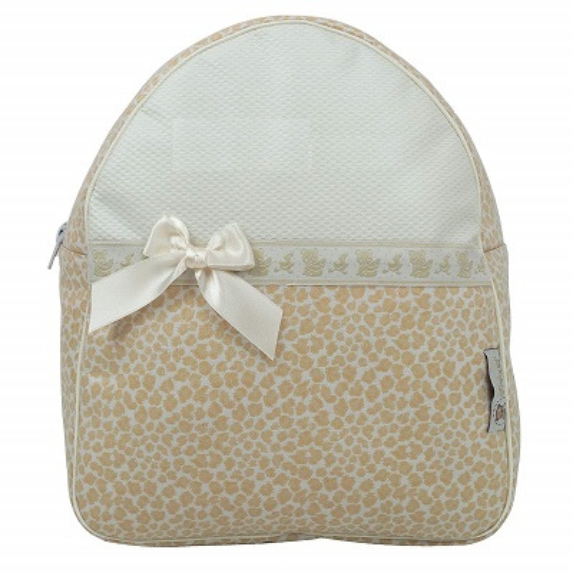 Zaino o zainetto per bambini PERSONALIZZATO con il NOME RICAMATO. Gabriela: vari colori disponibili (Beige)