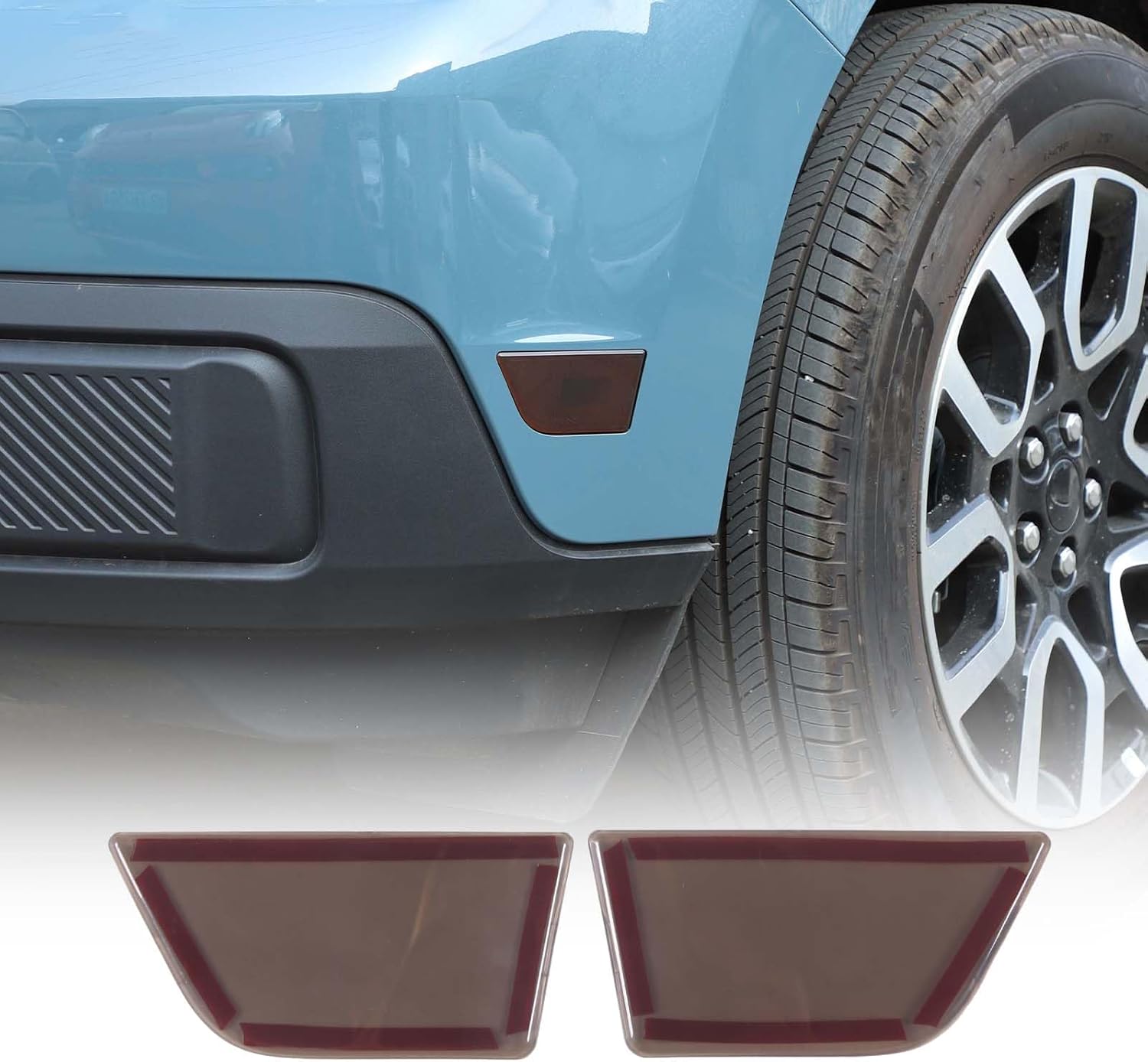 TOYCIDFG Front Bumper Turn Signal Park Marker Lights Lamps Tinted Cover Trim Compatible with Ford Maverick 2022-2025, Transparent Light Cover Accessories