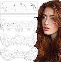 Glitter Freckles Tattoo Pack of 20 - Waterproof Face Stickers Stars & Dots, Temporary Freckles Tattoos for Festival, Party, Child-Friendly and Easy to Remove