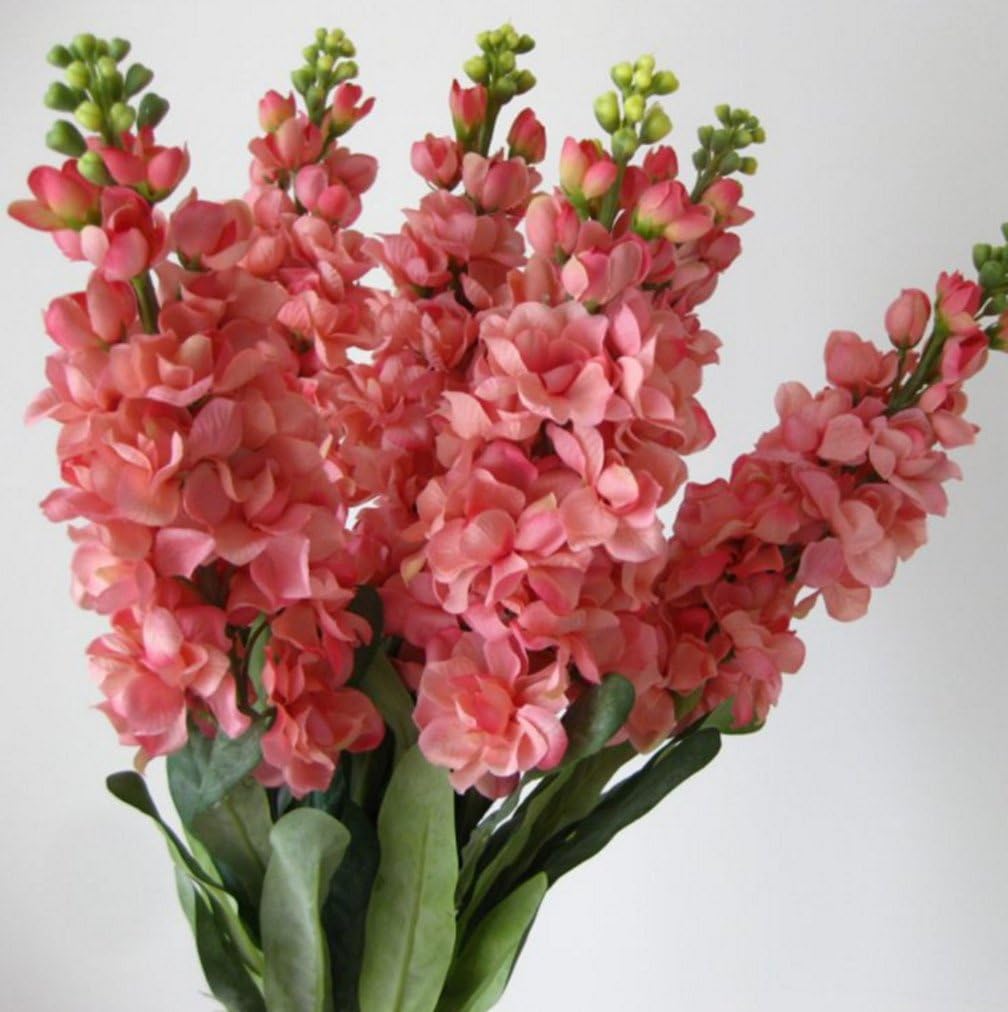 6PCS Stems 32" Artificial Antirrhinum Snapdragon Silk Hyacinth Flowers (Pink)