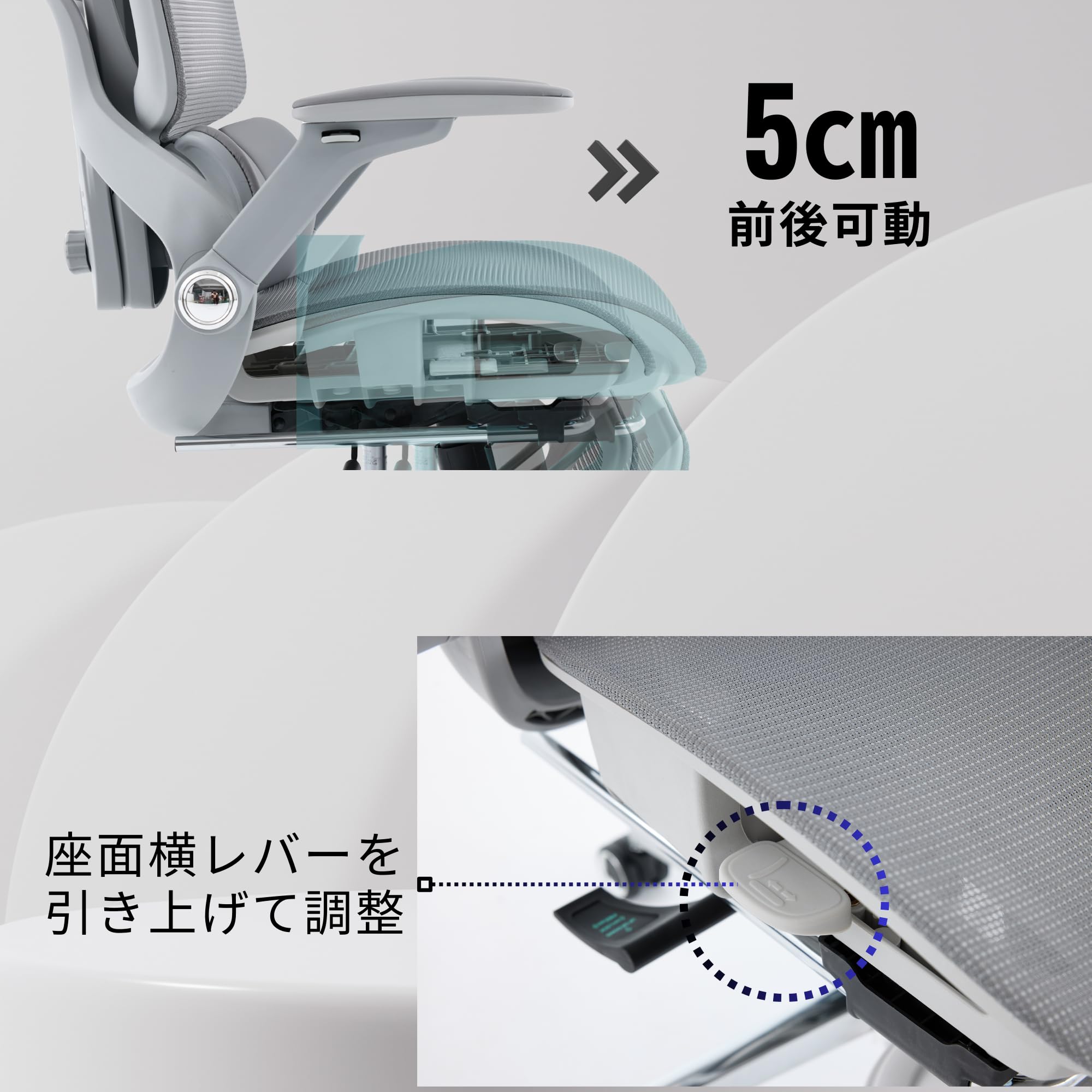 Amazon.co.jp: Felicita オフィスチェア メッシュ デスクチェア 